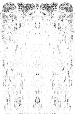 Grunge dikey olarak simetrik siyah beyaz doku. Tek renkli yıpranmış kaplama deseni. 