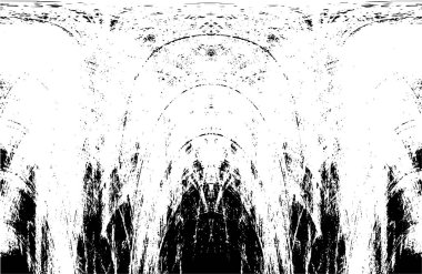 Grunge dikey olarak simetrik siyah beyaz doku. Tek renkli yıpranmış kaplama deseni. 