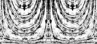 Grunge dikey olarak simetrik siyah beyaz doku. Tek renkli yıpranmış kaplama deseni. 