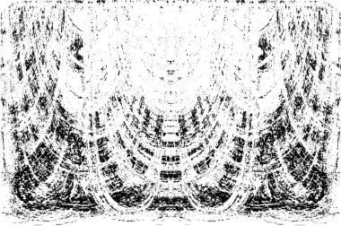 Grunge dikey olarak simetrik siyah beyaz doku. Tek renkli yıpranmış kaplama deseni. 