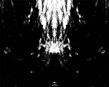 Grunge dikey olarak simetrik siyah beyaz doku. Tek renkli yıpranmış kaplama deseni. 