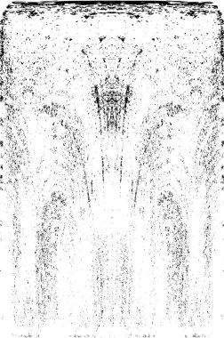 Grunge dikey olarak simetrik siyah beyaz doku. Tek renkli yıpranmış kaplama deseni. 