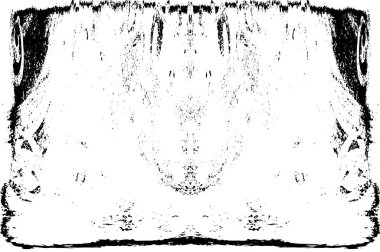 Grunge dikey olarak simetrik siyah beyaz doku. Tek renkli yıpranmış kaplama deseni. 