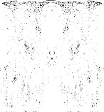 Grunge dikey olarak simetrik siyah beyaz doku. Tek renkli yıpranmış kaplama deseni. 