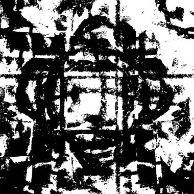 grunge tek renkli desenli illüstrasyon