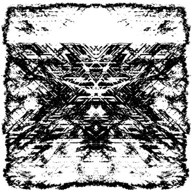 grunge tek renkli desenli illüstrasyon