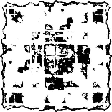 grunge tek renkli desenli illüstrasyon