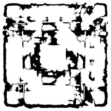 grunge tek renkli desenli illüstrasyon