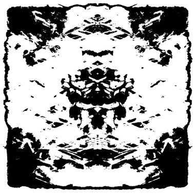 grunge tek renkli desenli illüstrasyon