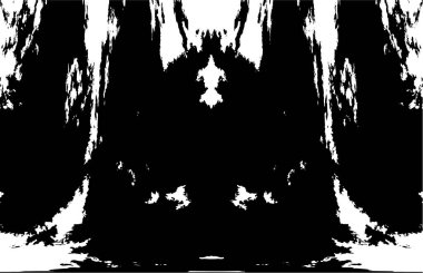 Grunge dikey olarak simetrik siyah beyaz doku. Tek renkli yıpranmış kaplama deseni. 