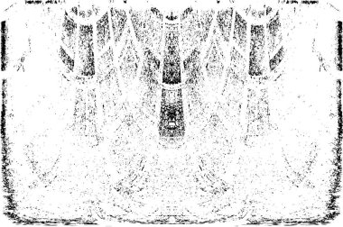 Grunge dikey olarak simetrik siyah beyaz doku. Tek renkli yıpranmış kaplama deseni. 