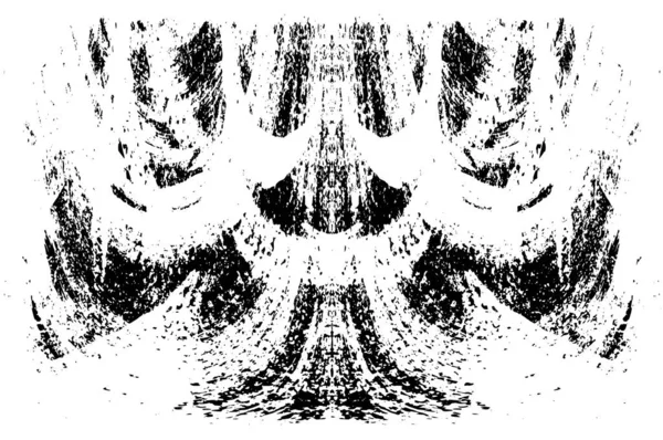 Grunge dikey olarak simetrik siyah beyaz doku. Tek renkli yıpranmış kaplama deseni. 