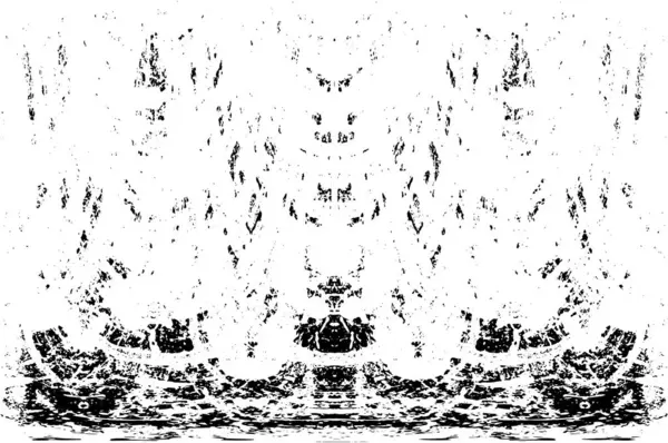 Grunge dikey olarak simetrik siyah beyaz doku. Tek renkli yıpranmış kaplama deseni. 