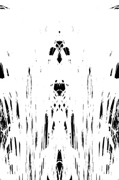 Grunge dikey olarak simetrik siyah beyaz doku. Tek renkli yıpranmış kaplama deseni. 