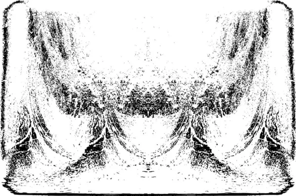 Grunge dikey olarak simetrik siyah beyaz doku. Tek renkli yıpranmış kaplama deseni. 
