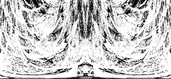 Grunge dikey olarak simetrik siyah beyaz doku. Tek renkli yıpranmış kaplama deseni. 