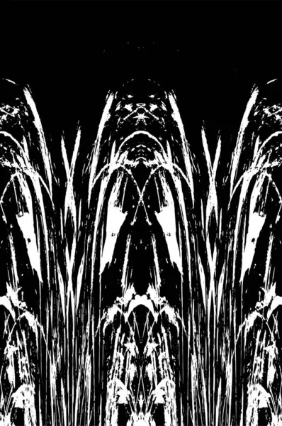 Grunge dikey olarak simetrik siyah beyaz doku. Tek renkli yıpranmış kaplama deseni. 