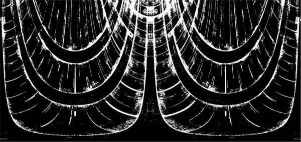 Grunge dikey olarak simetrik siyah beyaz doku. Tek renkli yıpranmış kaplama deseni. 