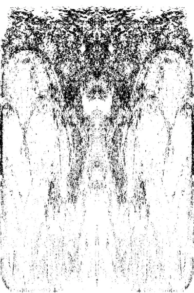 Grunge dikey olarak simetrik siyah beyaz doku. Tek renkli yıpranmış kaplama deseni. 