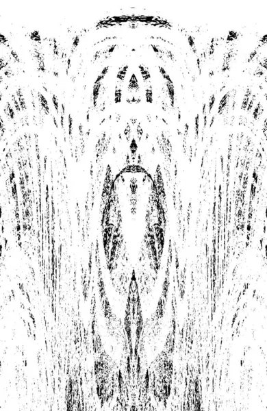 Grunge dikey olarak simetrik siyah beyaz doku. Tek renkli yıpranmış kaplama deseni. 