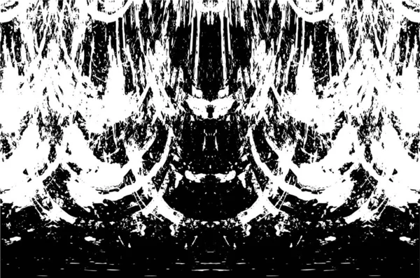 Grunge dikey olarak simetrik siyah beyaz doku. Tek renkli yıpranmış kaplama deseni. 