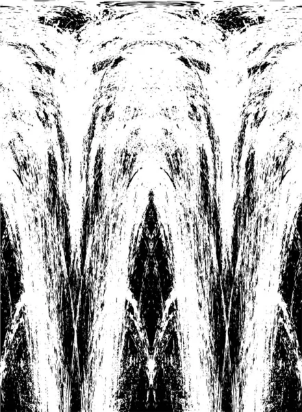 Grunge dikey olarak simetrik siyah beyaz doku. Tek renkli yıpranmış kaplama deseni. 