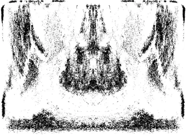 Grunge dikey olarak simetrik siyah beyaz doku. Tek renkli yıpranmış kaplama deseni. 