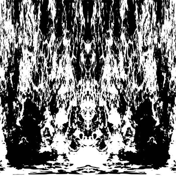 Grunge dikey olarak simetrik siyah beyaz doku. Tek renkli yıpranmış kaplama deseni. 