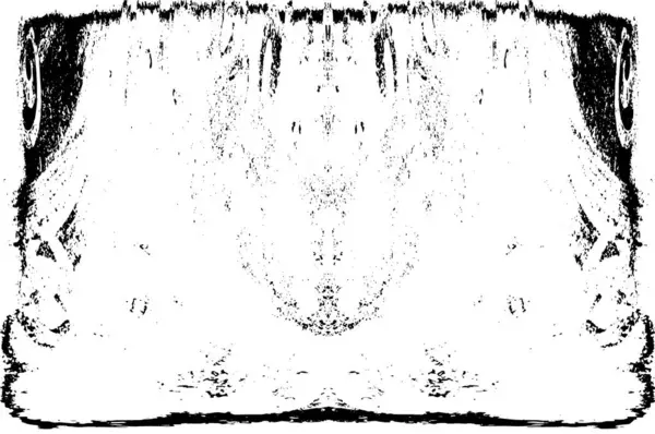 Grunge dikey olarak simetrik siyah beyaz doku. Tek renkli yıpranmış kaplama deseni. 