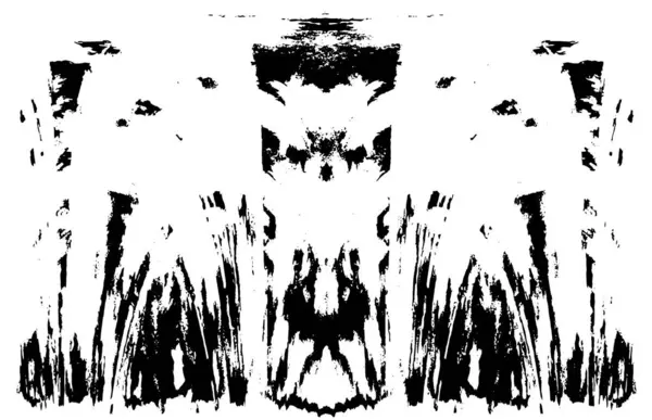 Grunge dikey olarak simetrik siyah beyaz doku. Tek renkli yıpranmış kaplama deseni. 