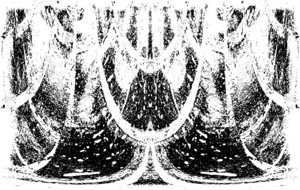 Grunge dikey olarak simetrik siyah beyaz doku. Tek renkli yıpranmış kaplama deseni. 