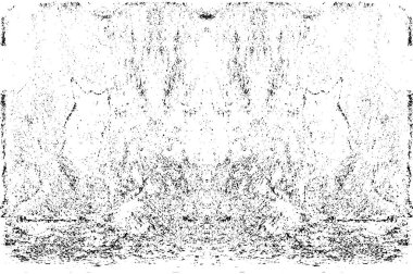 Grunge dikey olarak simetrik siyah beyaz doku. Tek renkli yıpranmış kaplama deseni. 