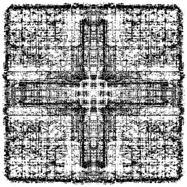 Grunge siyah beyaz doku şablon. 