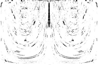 Grunge dikey olarak simetrik siyah beyaz doku. Tek renkli yıpranmış kaplama deseni. 