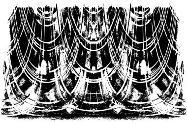 Grunge dikey olarak simetrik siyah beyaz doku. Tek renkli yıpranmış kaplama deseni. 