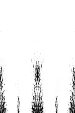 Grunge dikey olarak simetrik siyah beyaz doku. Tek renkli yıpranmış kaplama deseni. 