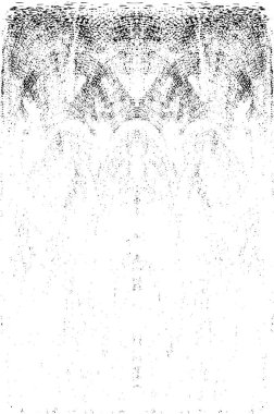 Grunge dikey olarak simetrik siyah beyaz doku. Tek renkli yıpranmış kaplama deseni. 
