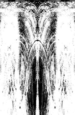 Grunge dikey olarak simetrik siyah beyaz doku. Tek renkli yıpranmış kaplama deseni. 