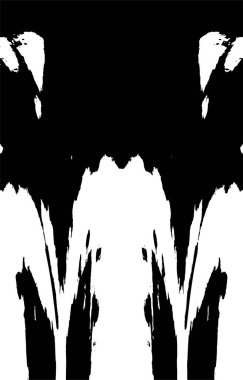 Grunge dikey olarak simetrik siyah beyaz doku. Tek renkli yıpranmış kaplama deseni. 