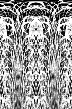 Grunge dikey olarak simetrik siyah beyaz doku. Tek renkli yıpranmış kaplama deseni. 