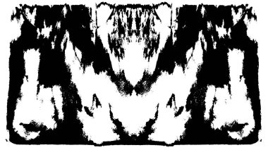 Grunge dikey olarak simetrik siyah beyaz doku. Tek renkli yıpranmış kaplama deseni. 