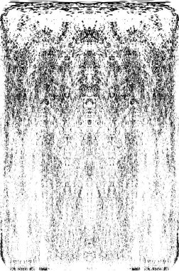 Grunge dikey olarak simetrik siyah beyaz doku. Tek renkli yıpranmış kaplama deseni. 