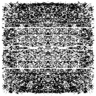 Çizik ve çiziklerle dolu siyah beyaz bir arka plan. soyut vektör illüstrasyonu.