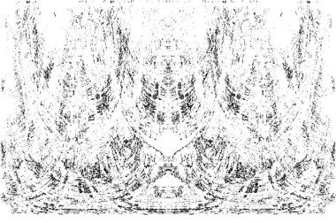 Grunge dikey olarak simetrik siyah beyaz doku. Tek renkli yıpranmış kaplama deseni. 