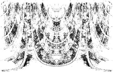 Grunge dikey olarak simetrik siyah beyaz doku. Tek renkli yıpranmış kaplama deseni. 