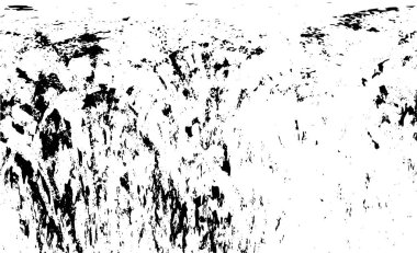 Grunge üst üste biniyor. Soyut siyah-beyaz vektör arkaplanı. Çatlak, leke ve noktalarda kirli desenli tek renkli klasik yüzey. Karanlık korku tarzında eski bir duvar.
