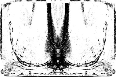 Grunge dikey olarak simetrik siyah beyaz doku. Tek renkli yıpranmış kaplama deseni. 