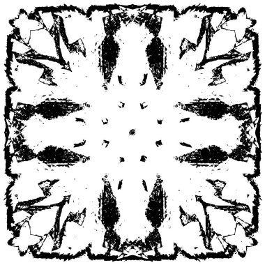 Grunge üst üste biniyor. Soyut siyah-beyaz vektör arkaplanı. Çatlak, leke ve noktalarda kirli desenli tek renkli klasik yüzey. Karanlık korku tarzında eski bir duvar.