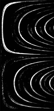 Grunge üst üste biniyor. Soyut siyah-beyaz vektör arkaplanı. Çatlak, leke ve noktalarda kirli desenli tek renkli klasik yüzey. Karanlık korku tarzında eski bir duvar.