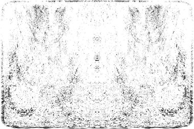 Grunge dikey olarak simetrik siyah beyaz doku. Tek renkli yıpranmış kaplama deseni. 